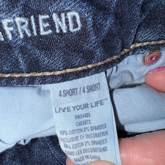 American Eagle Womens Favorite Boyfriend Jeans 4 short Low Rise Dark Wash - Picture 10 of 10